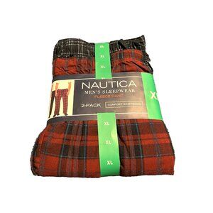 NEW Nautica Men's Sleepwear Fleece Pant 2 Pack Comfort Waistband Sz XL